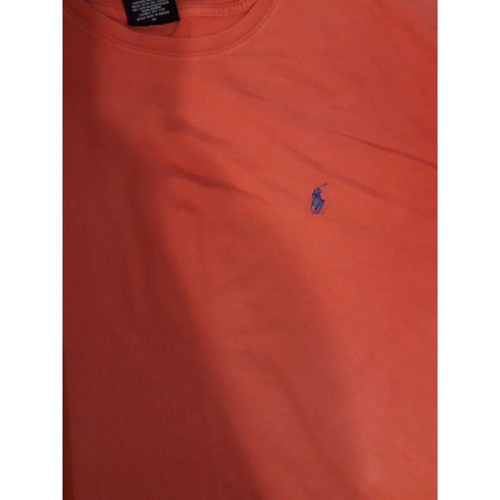 Polo Ralph Lauren Stretch Lisle Men‎ Size XL Coral Colored Shirt Short Sleeve